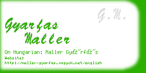 gyarfas maller business card